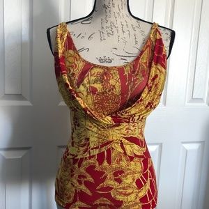 Just Cavalli Yellow & Red Sexy top, XS